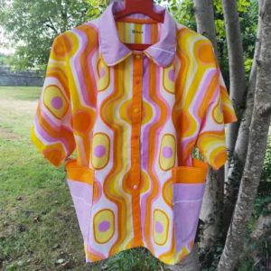 🌀 chemise "psyché orange" – édition nappe disco