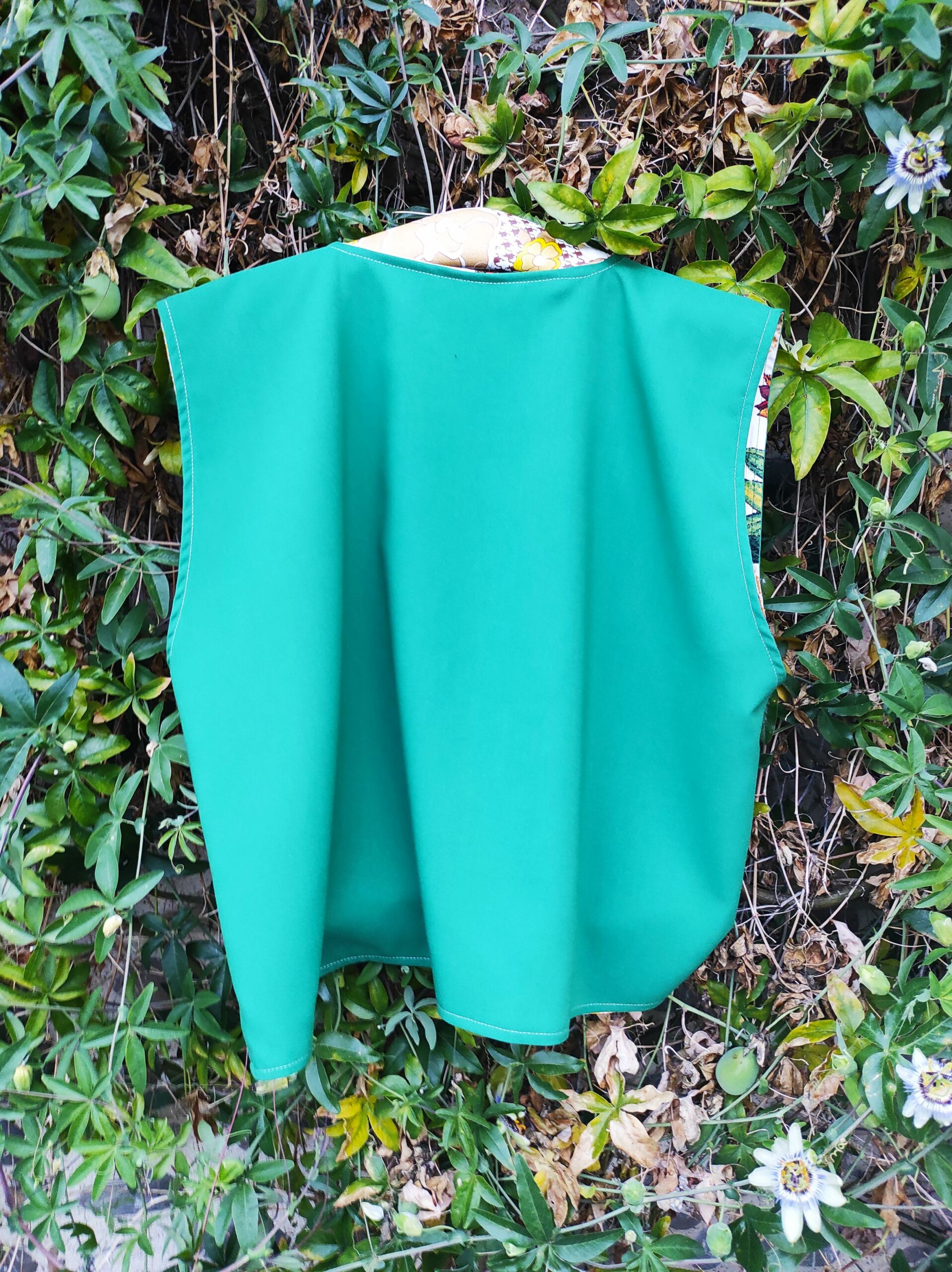 ✨ gilet réversible oversize unique en tissu vintage ✨ ✨ gilet réversible oversize unique en tissu vintage ✨