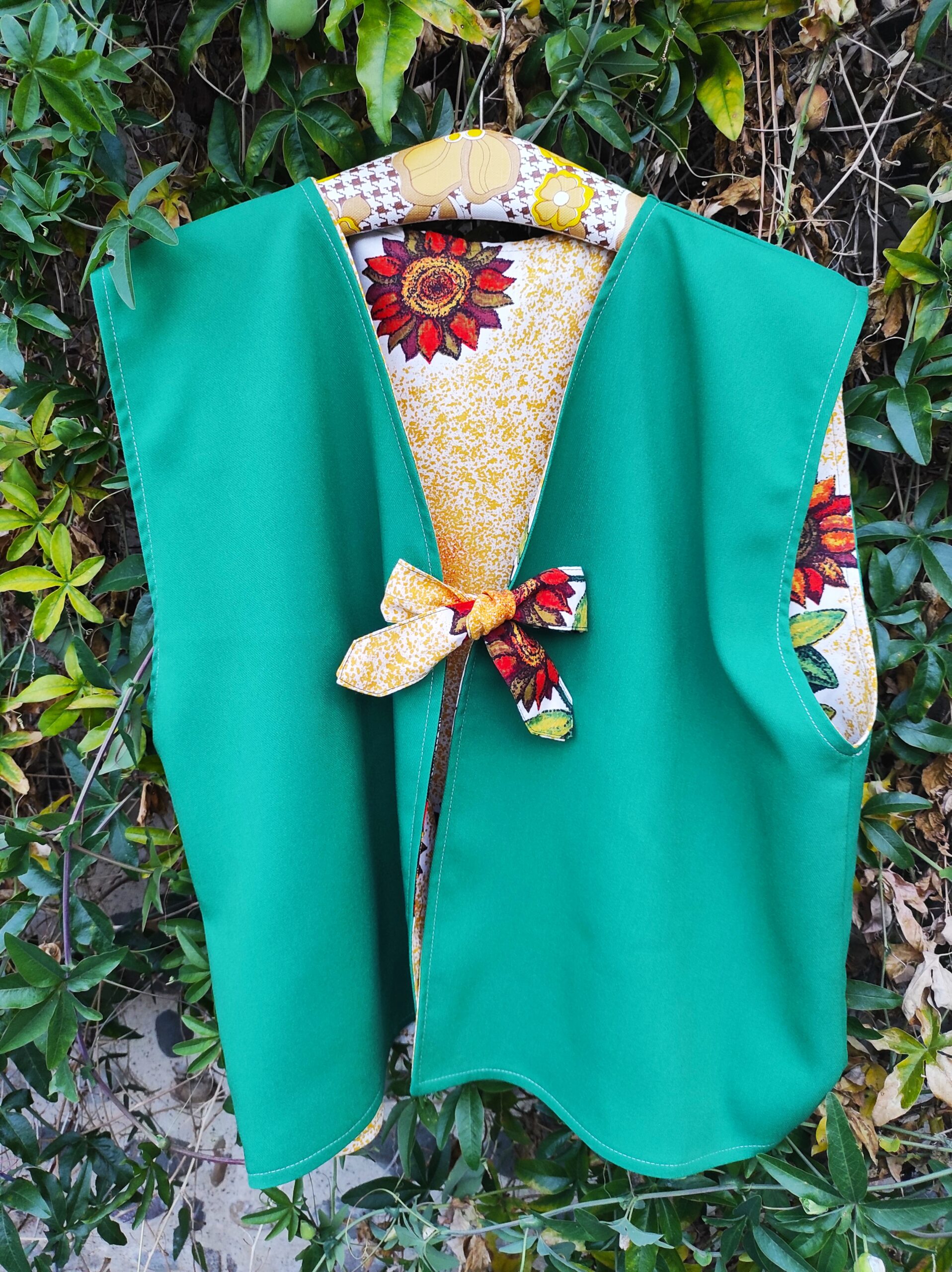 ✨ gilet réversible oversize unique en tissu vintage ✨ ✨ gilet réversible oversize unique en tissu vintage ✨