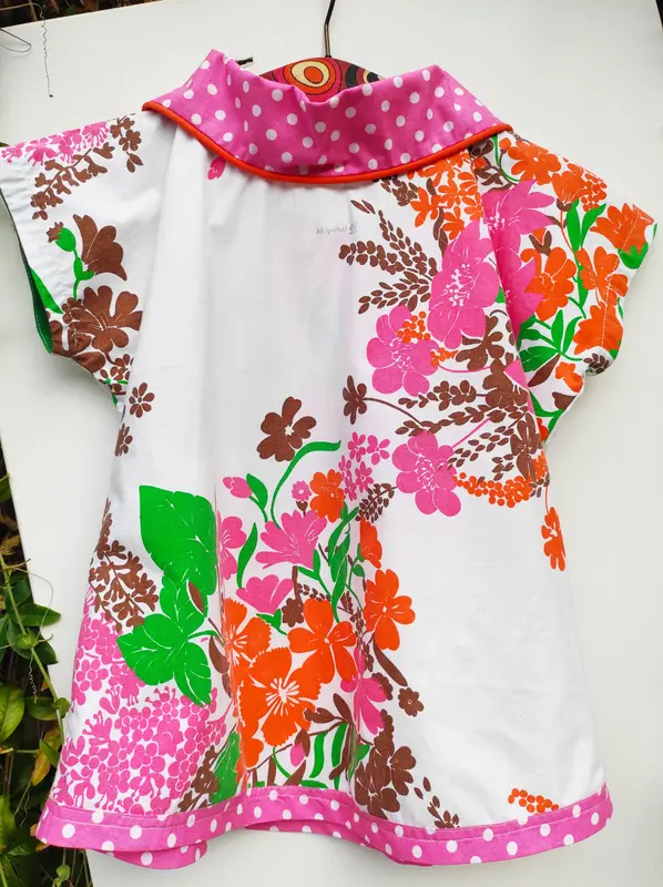 blouse fleurs sauvages & col à pois 🌼💗 blouse fleurs sauvages & col à pois 🌼💗