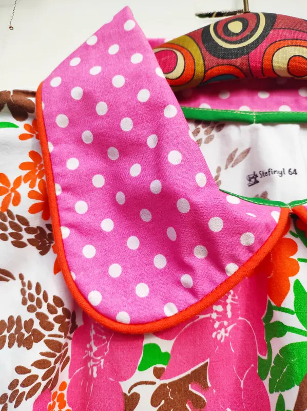 blouse fleurs sauvages & col à pois 🌼💗 blouse fleurs sauvages & col à pois 🌼💗