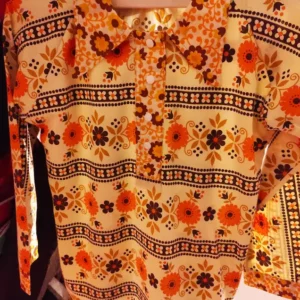 🌻 blouse en coton vintage 'sunset bloom' ☀️