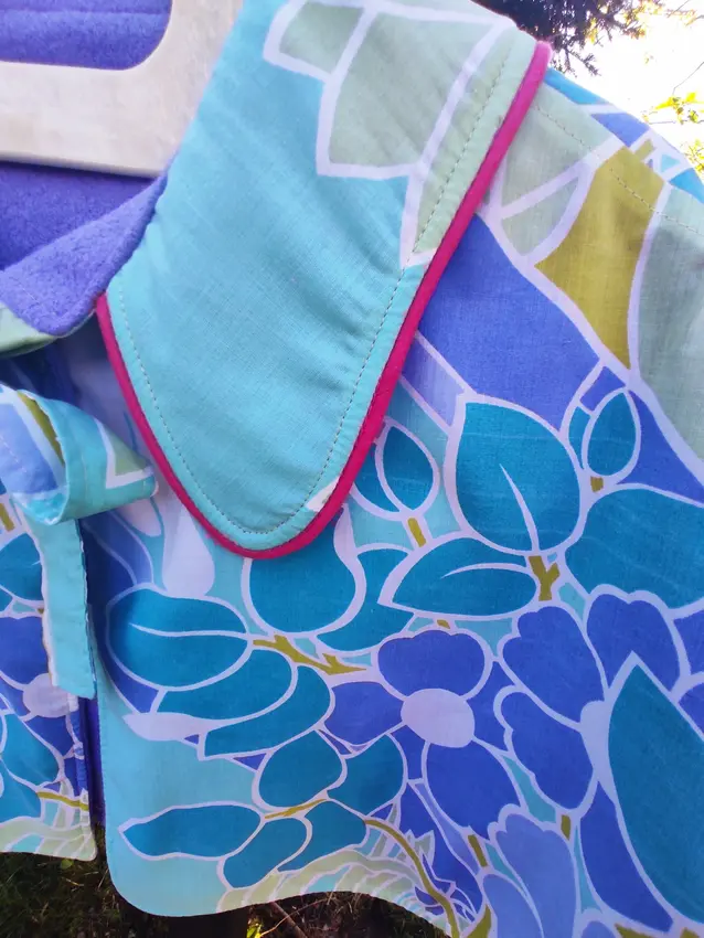 💜 cape épaules réversible en laine et draps vintage descamps 💙 💜 cape épaules réversible en laine et draps vintage descamps 💙