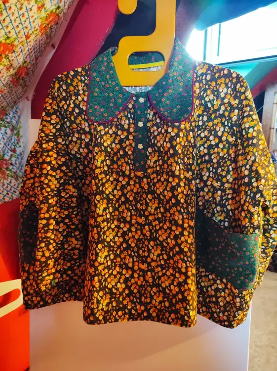 🍂 blouse oversize automnale en tissus vintage 🍂 🍂 blouse oversize automnale en tissus vintage 🍂