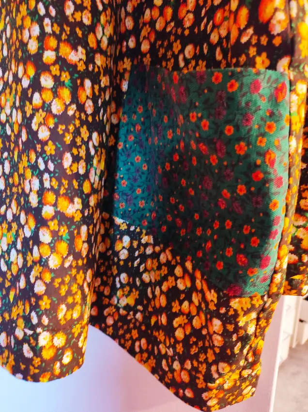 🍂 blouse oversize automnale en tissus vintage 🍂 🍂 blouse oversize automnale en tissus vintage 🍂