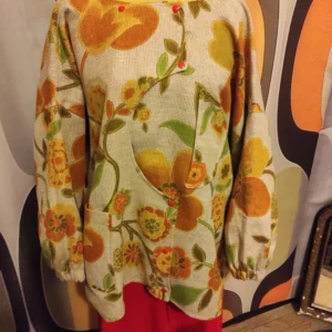 🌻 veste "flower power" & vichy rétro 🧺