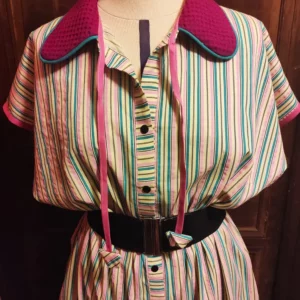 combi short "rayures pop" – création artisanale unique