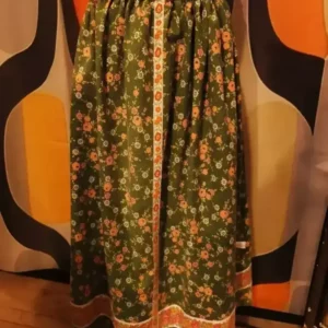 accueil jupe longue upcyclée 70'